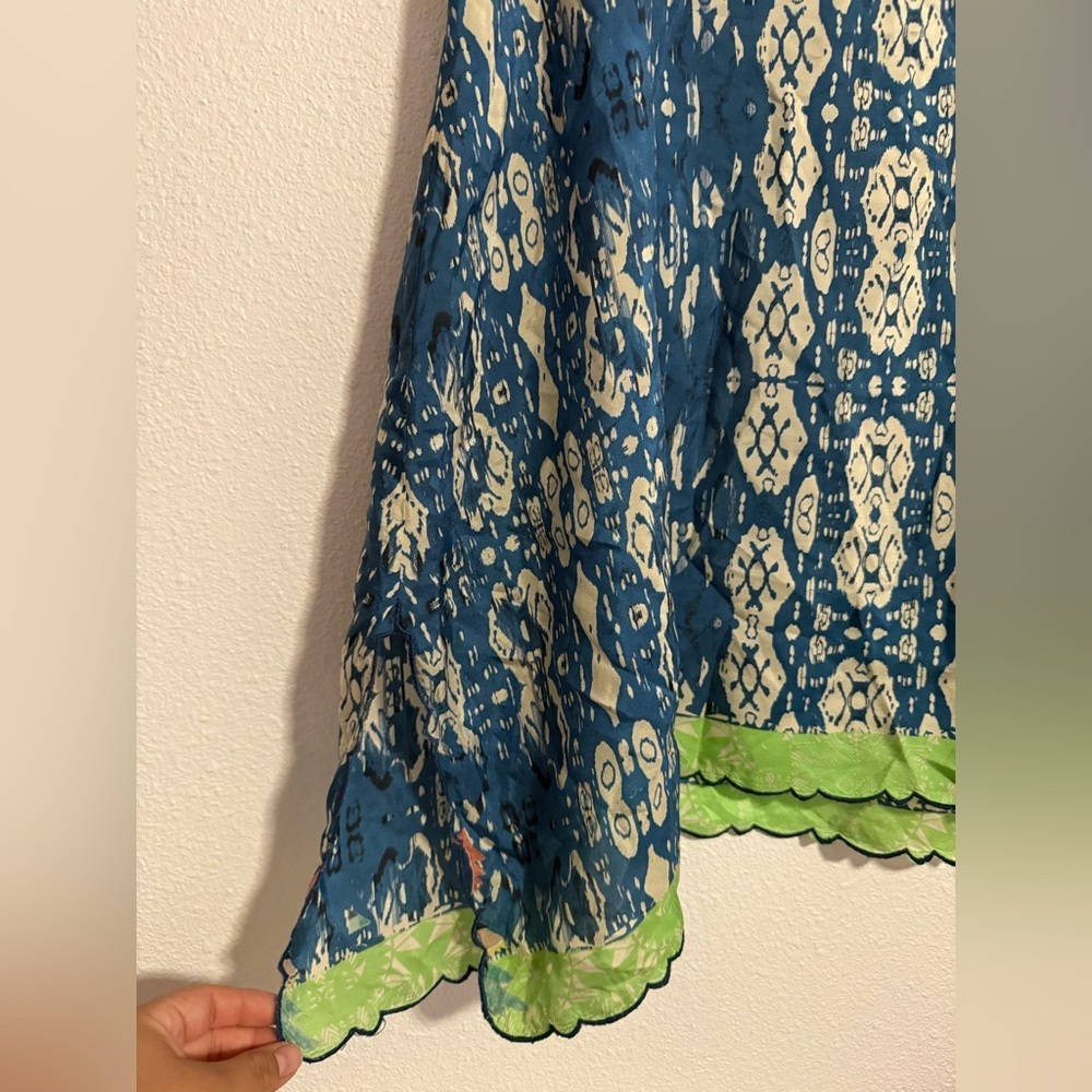 Johnny Was Puente Silk Tunic Geometric Print Top - Picture 5 of 9
